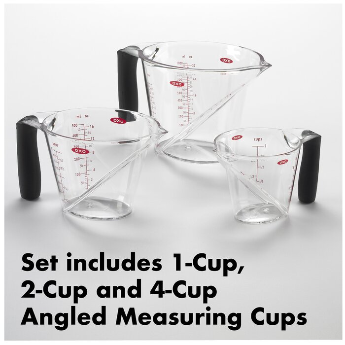 OXO Grips 3-Pieces Plastic Measuring Cup Set & Reviews | Wayfair